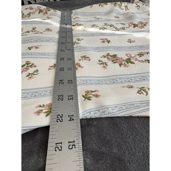 Reformation Women's Doutzen Dress 6 Ivory Surrey Floral Print Ruffle Hem Spring - Picture 9 of 10